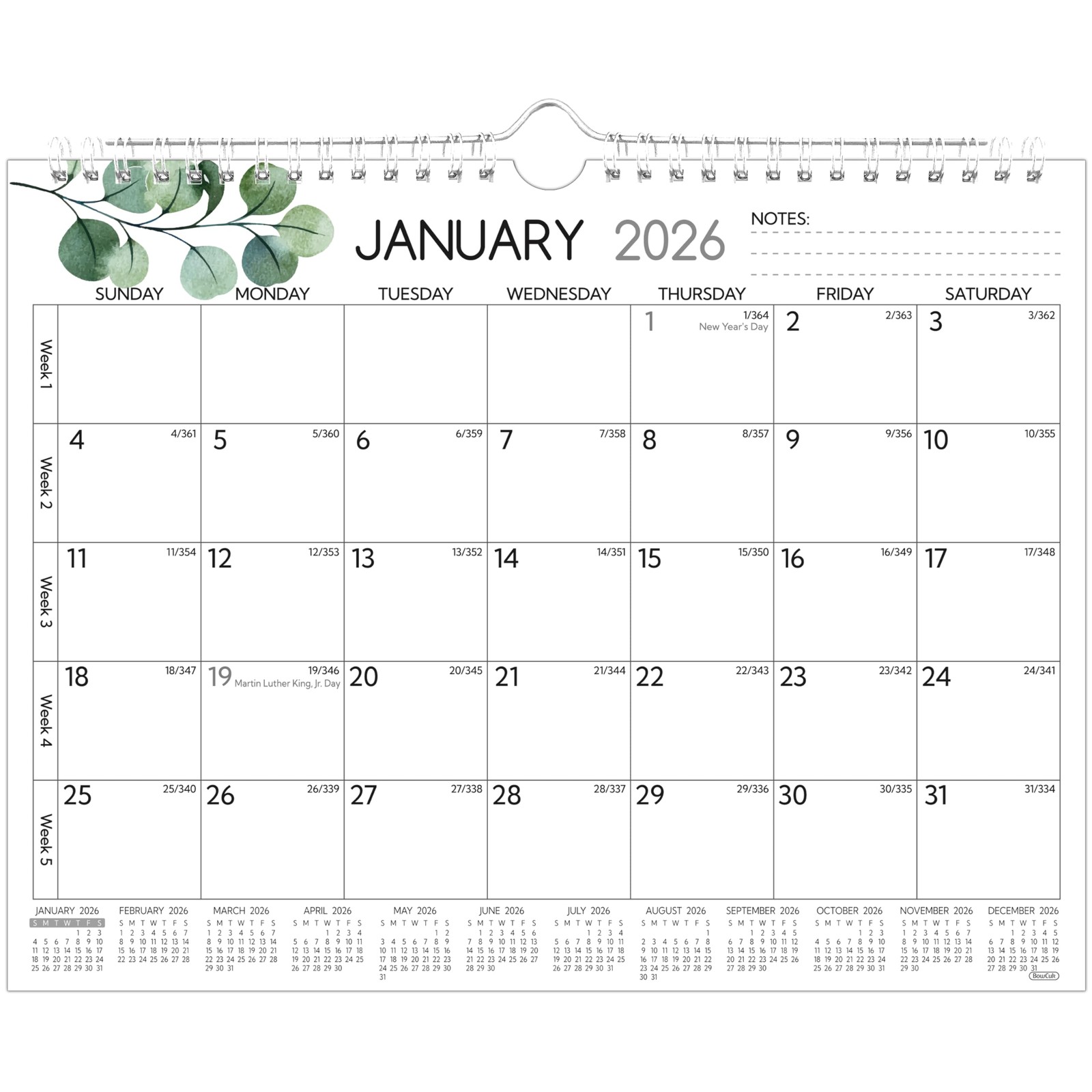 Wall Calendar 2026-2027 – Run Now to Jun 2027, 18 Monthly Calendar…