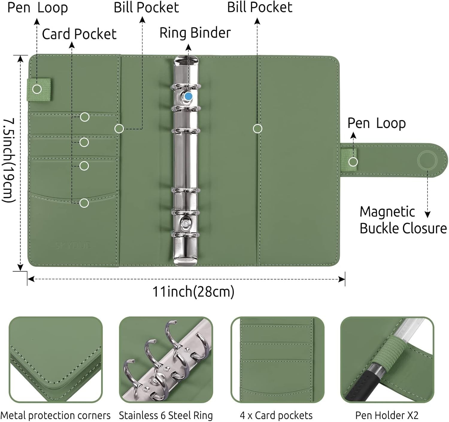 Budget Binder with 8pcs Zipper Envelopes,Money Organizer for Cash with 12pcs …