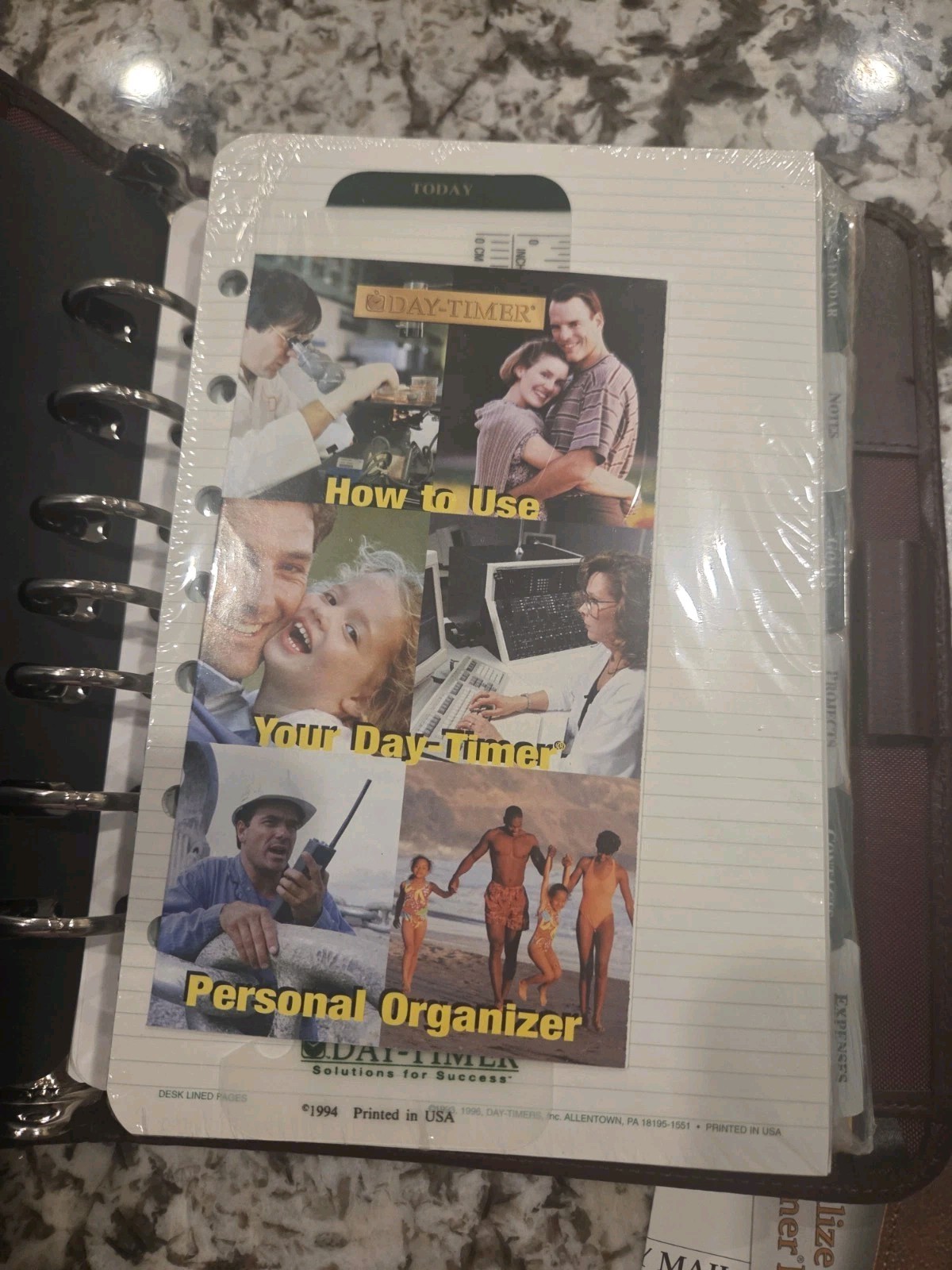 Day-Timer Desk Planner NEW Upholstery SOLEIL 8.5×11 7 Ring Binder Vtg