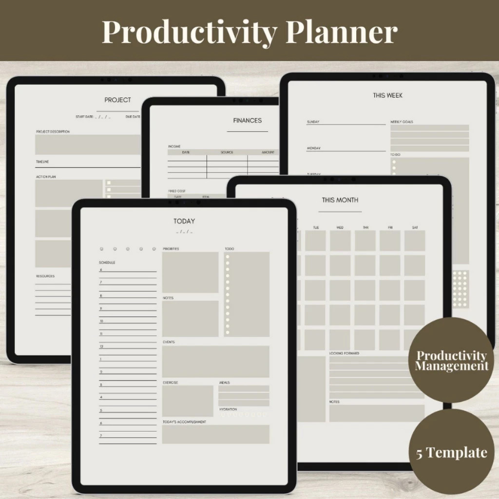 🔥FAST🔥 Productivity Planner Today Weekly Monthly Finance Project Planner Temp