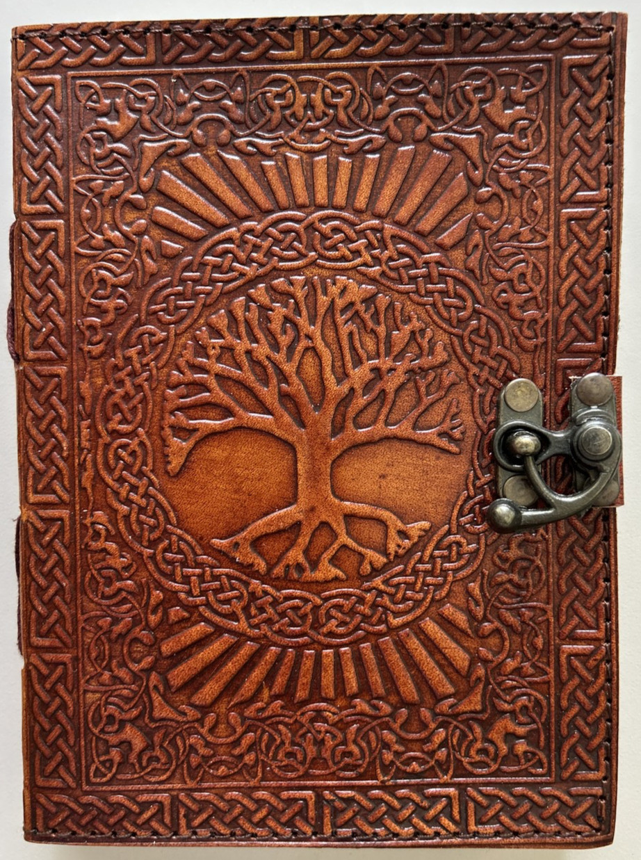 2-Pack Handcrafted Genuine Leather Diary Journal Notebook Motif Design 110 Page