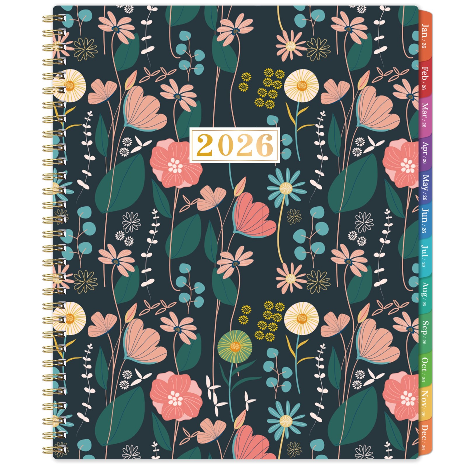 2026 Monthly Planner – January 2026 – December 2026, 9″ x 11″, Multicolor