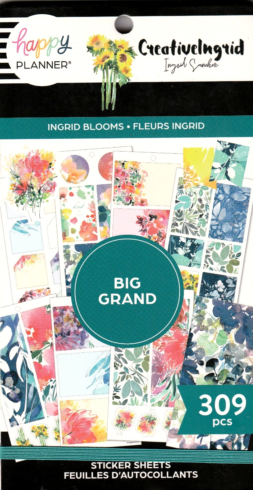 Happy Planner Ingrid Blooms BIG Sticker Book – 30 Pages – 309 Pieces – NEW