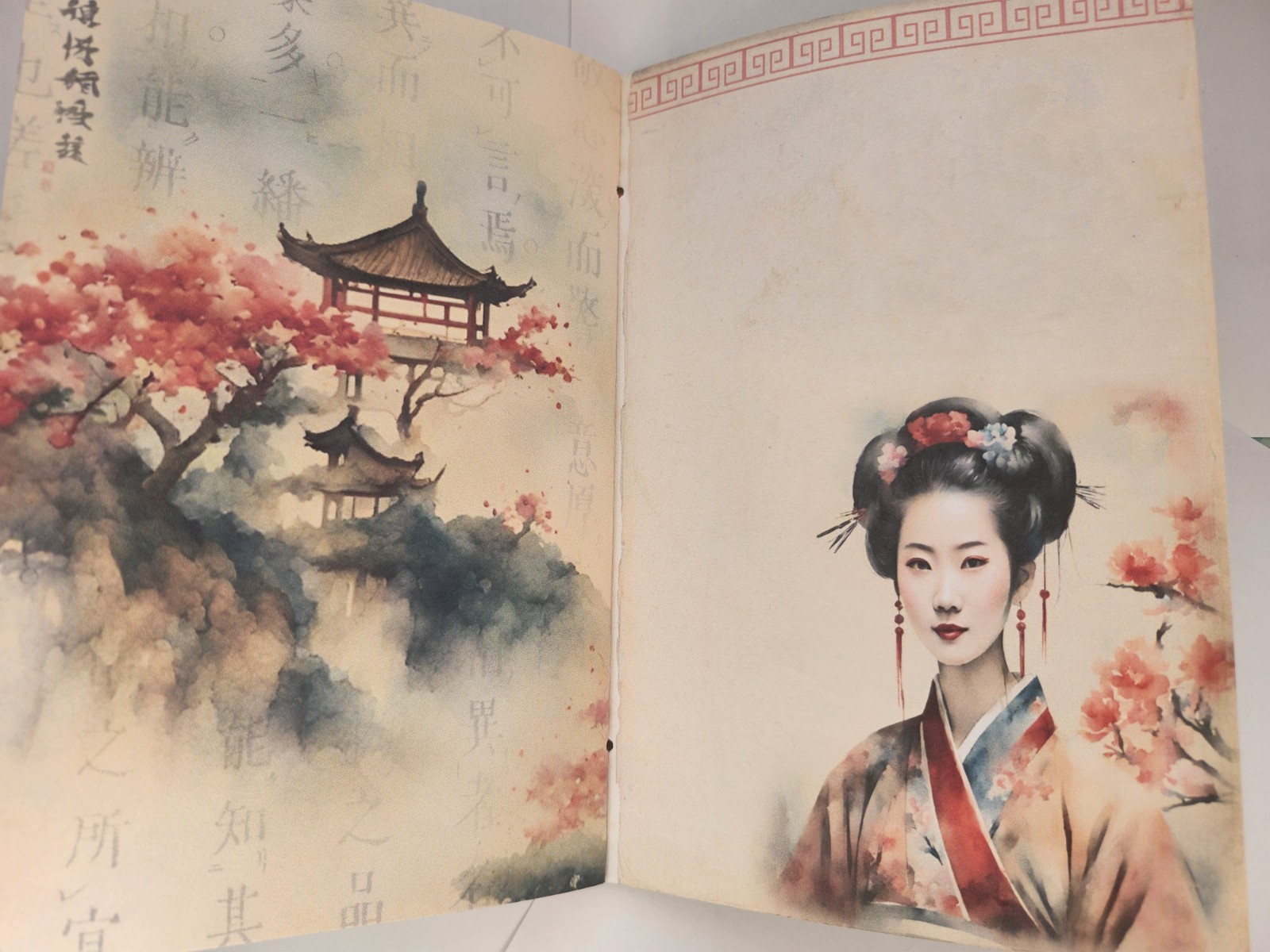 “ASIAN SPLENDOR” Oriental Japanese Style Junk Journal Vibrant Images 40pg 6″x9″