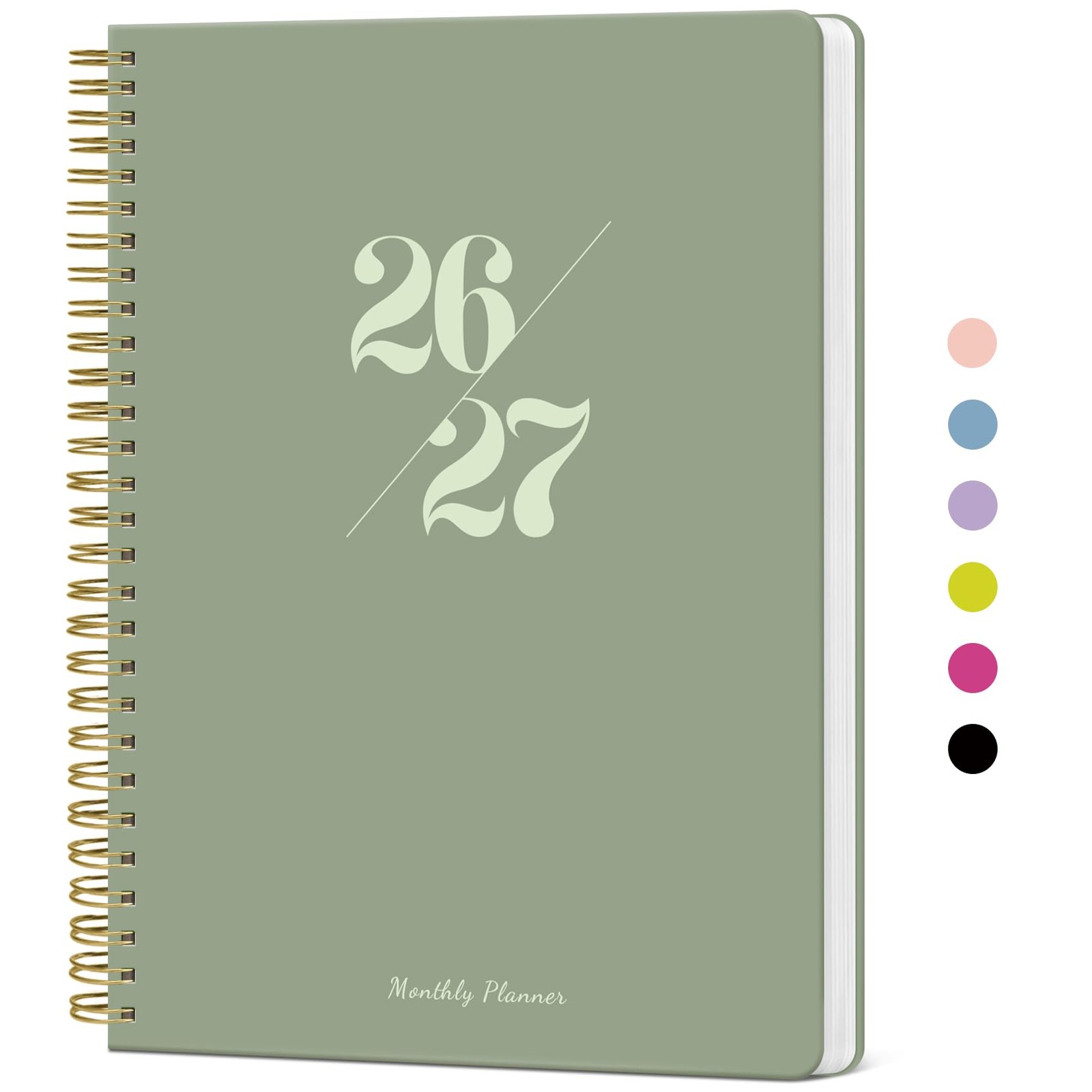 Monthly Planner 2026-2027, 18 Months Calendar 1 Pack, A-Green