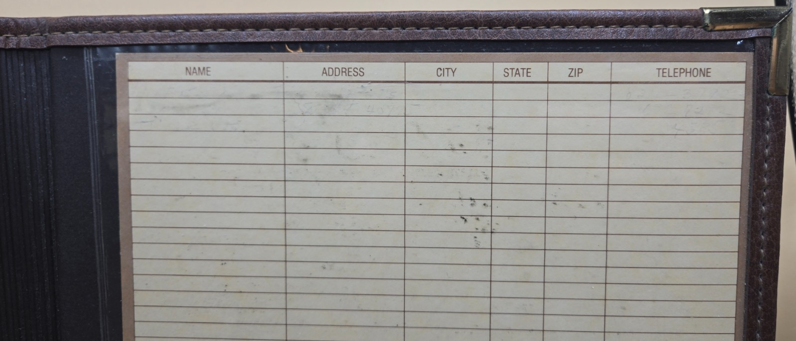 VINTAGE Executive ScanCard Systems Organizer Brown Leather Binder 12.25″x9.25″