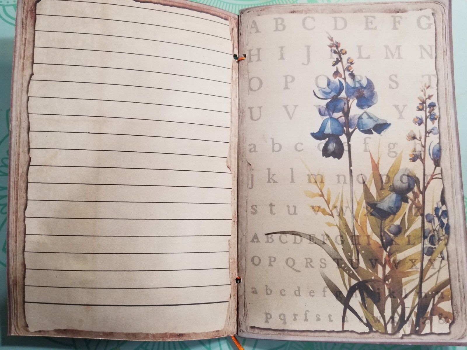 Junk Journal Booklet “WILDFLOWERS” BOTANICAL HANDMADE Cards, Pockets,