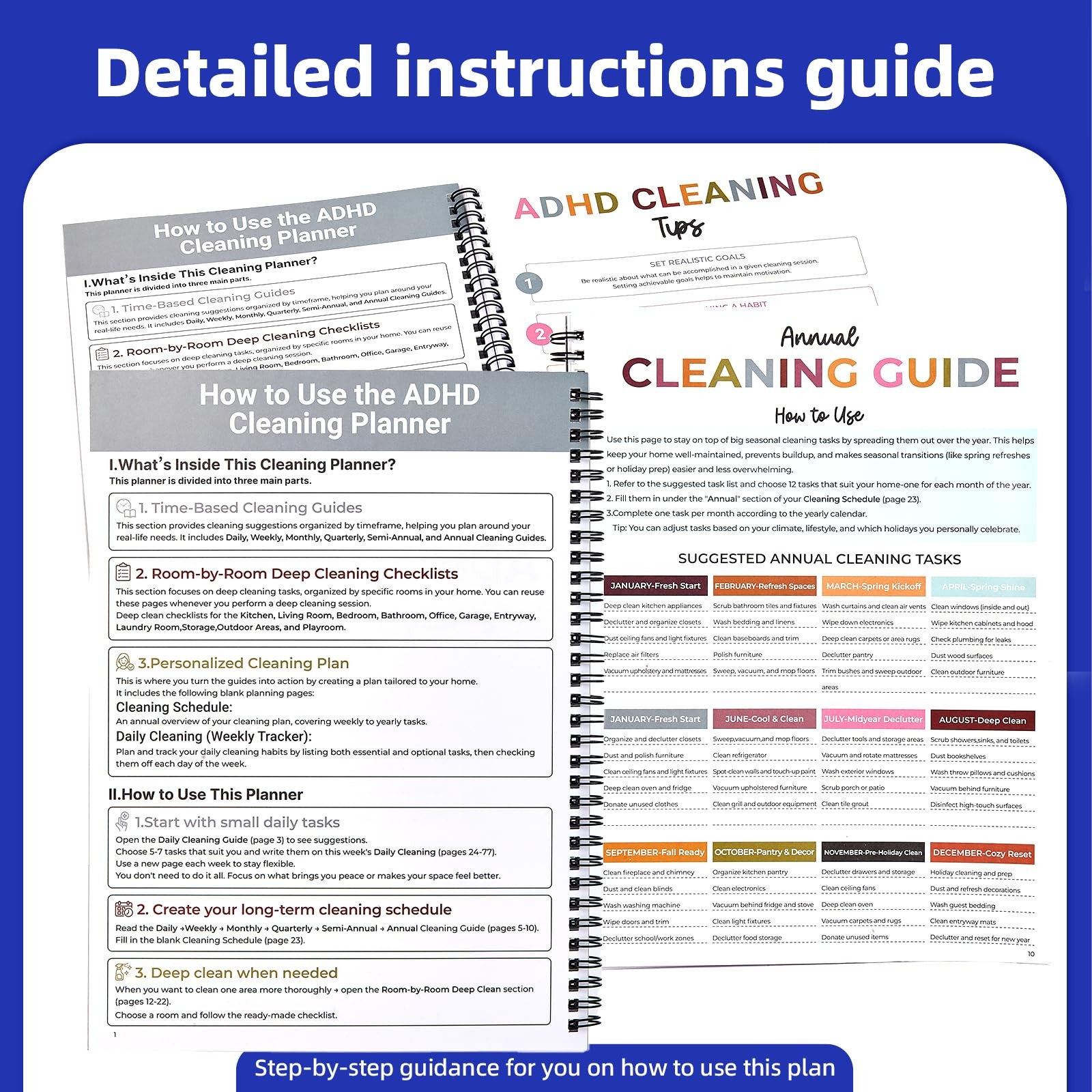 Reusable Adhd Cleaning Planner 2026 – House Cleaning Schedule And Checklist With