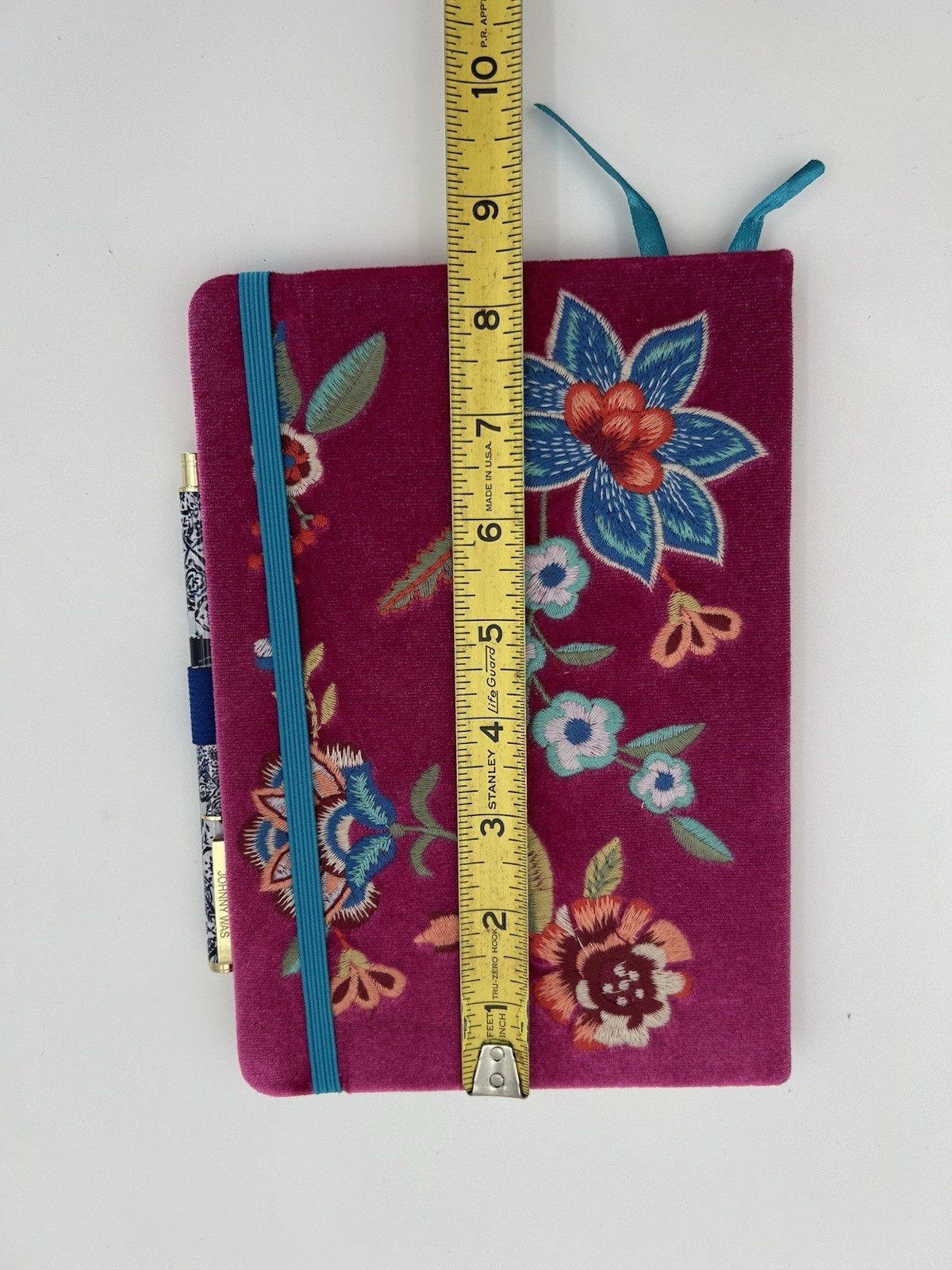 Johnny Was Pink Floral Embroidered Notebook