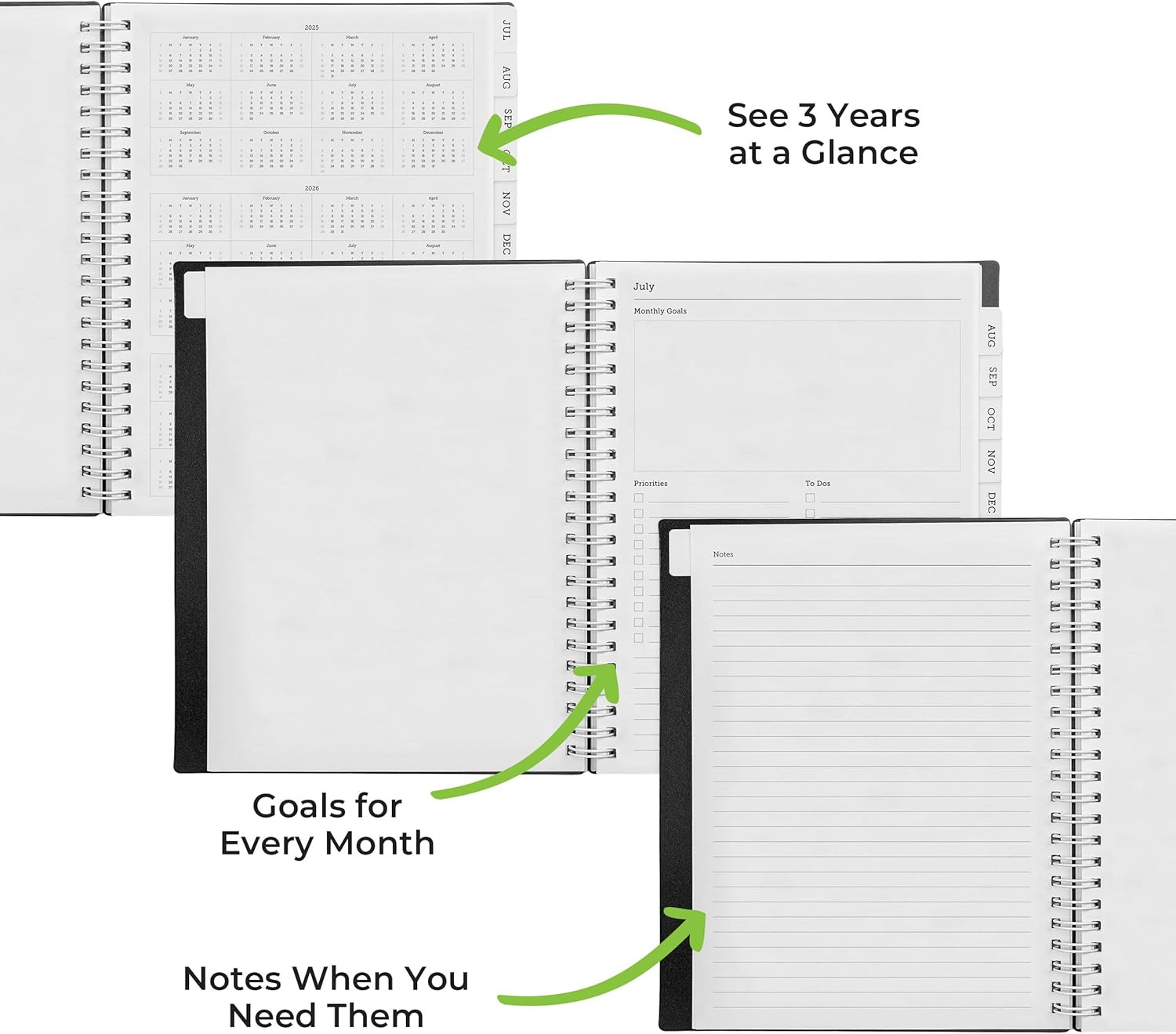 Academic Planner 2025-2026, Daily, Weekly & Monthly Planner, July 2025 – June…