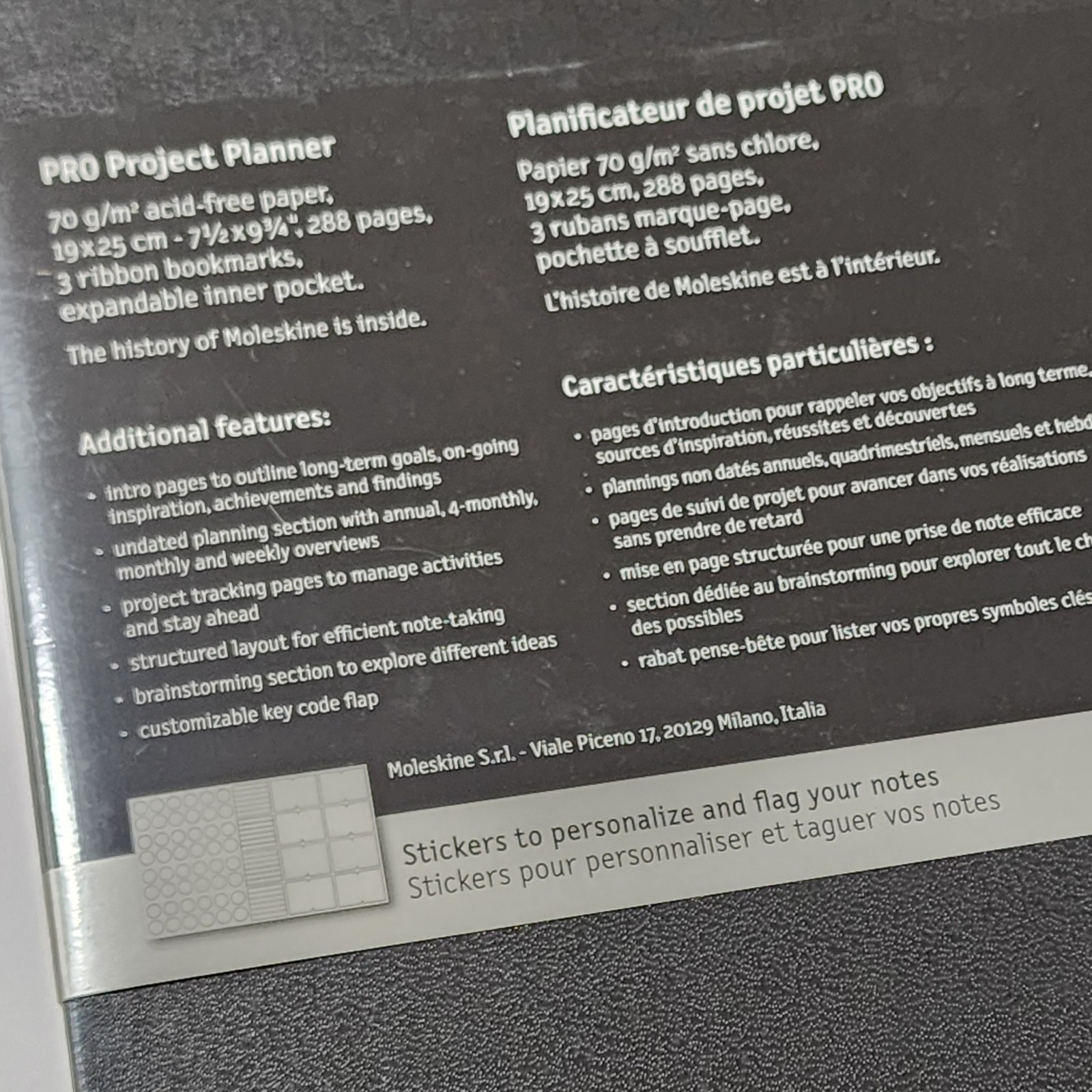 Moleskine Professional Project Planner Extra Large Hard Cover 7.5×9.75 288 Pages
