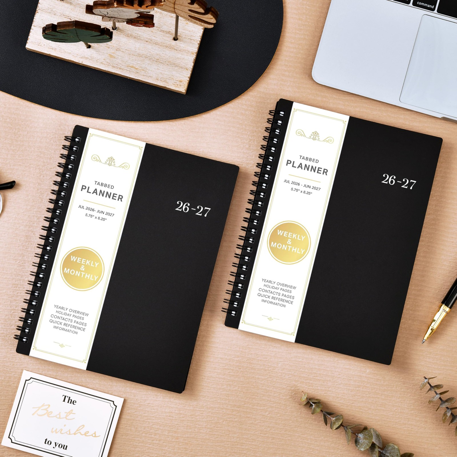 Planner 2026-2027 – Academic 2026-2027, July 2026 6.3″ x 8.4″, Black