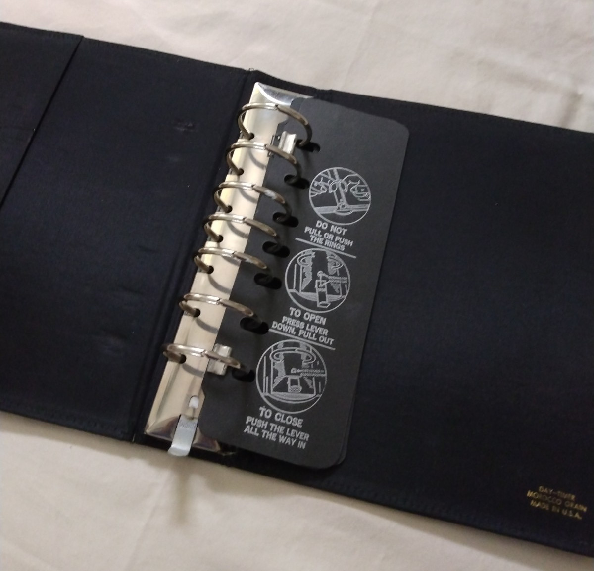 Vintage Day-Timer Executive 7 Ring Binder Organizer, Morocco Grain Leather US
