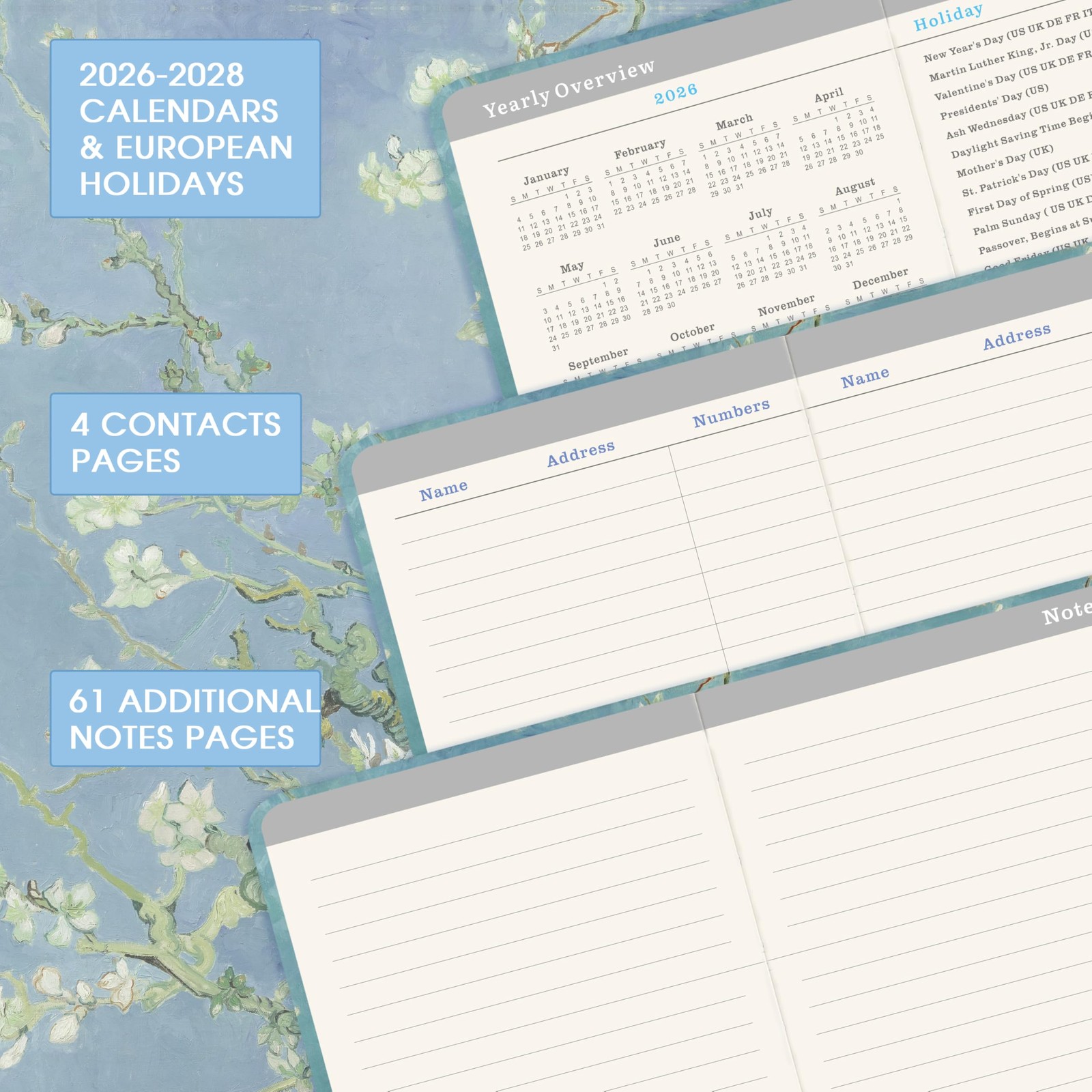 2026-2028 Pocket Planner/Calendar – 3 Year Monthly Planner 2026-2028, Jan 202…