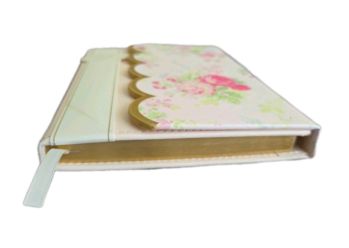 NEW Laura Ashley Flower Soft Peach Pink Flowers Faux Leather Journal Notebook