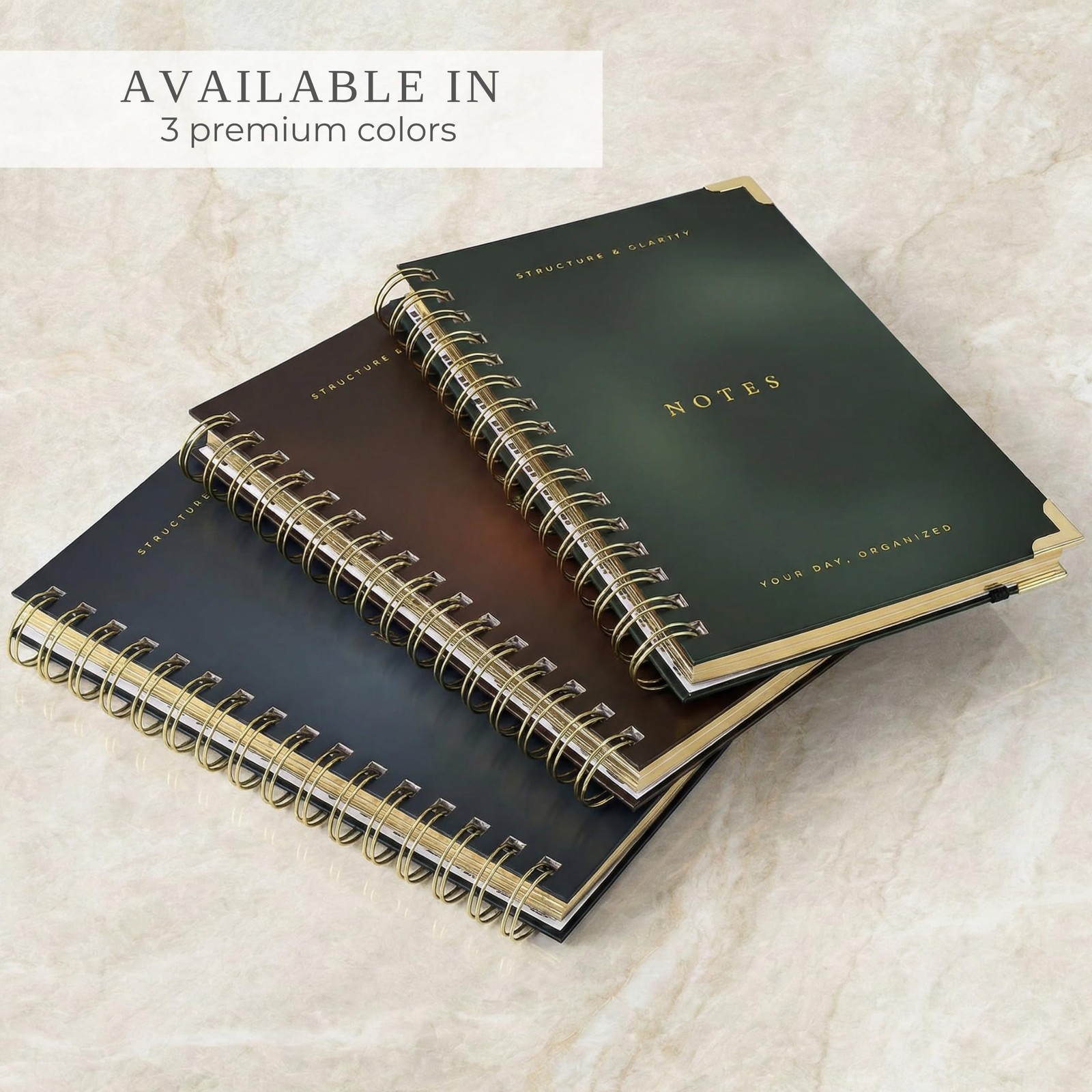 Aesthetic Daily Planner And Notebook With Hourly Schedule Beautiful Spiral T…