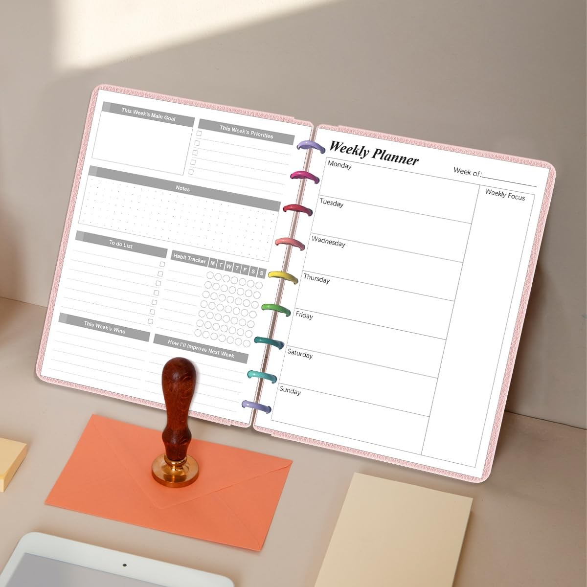 Classic Size Weekly Planner Refills – 9 Disc 1-Pack, White