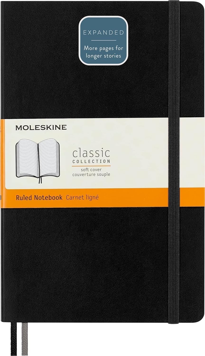 Classic Soft Cover Notebook – 5″x8.25″, 400 Pages for Note-Taking & Journaling