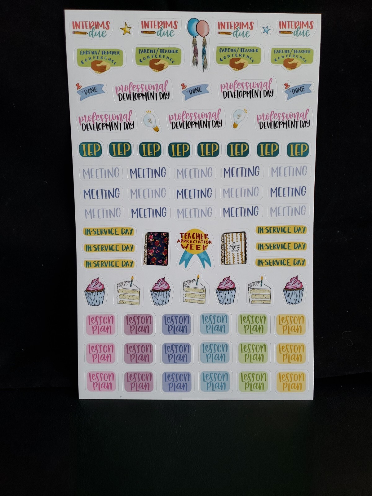 Bloom Daily Planner Teacher Sticker Pack 6 Sheets 430+ Stickers Weekly Monthly