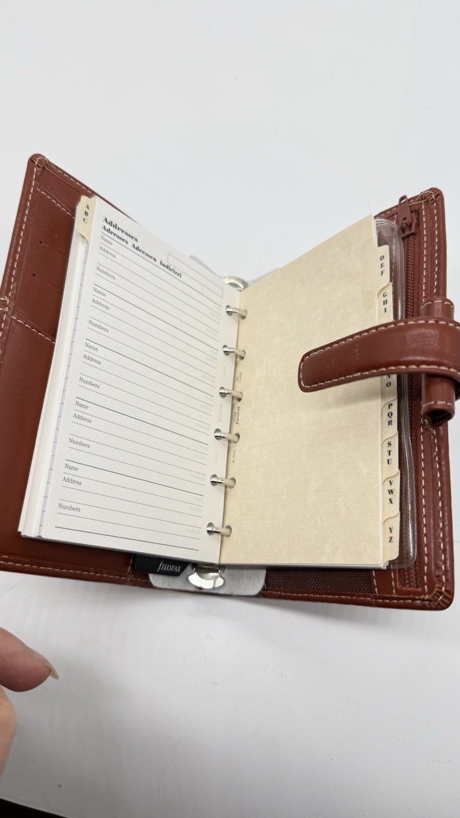 Retired Filofax Pocket Cuban Brown Deluxe Leather Organizer Planner With Wallet