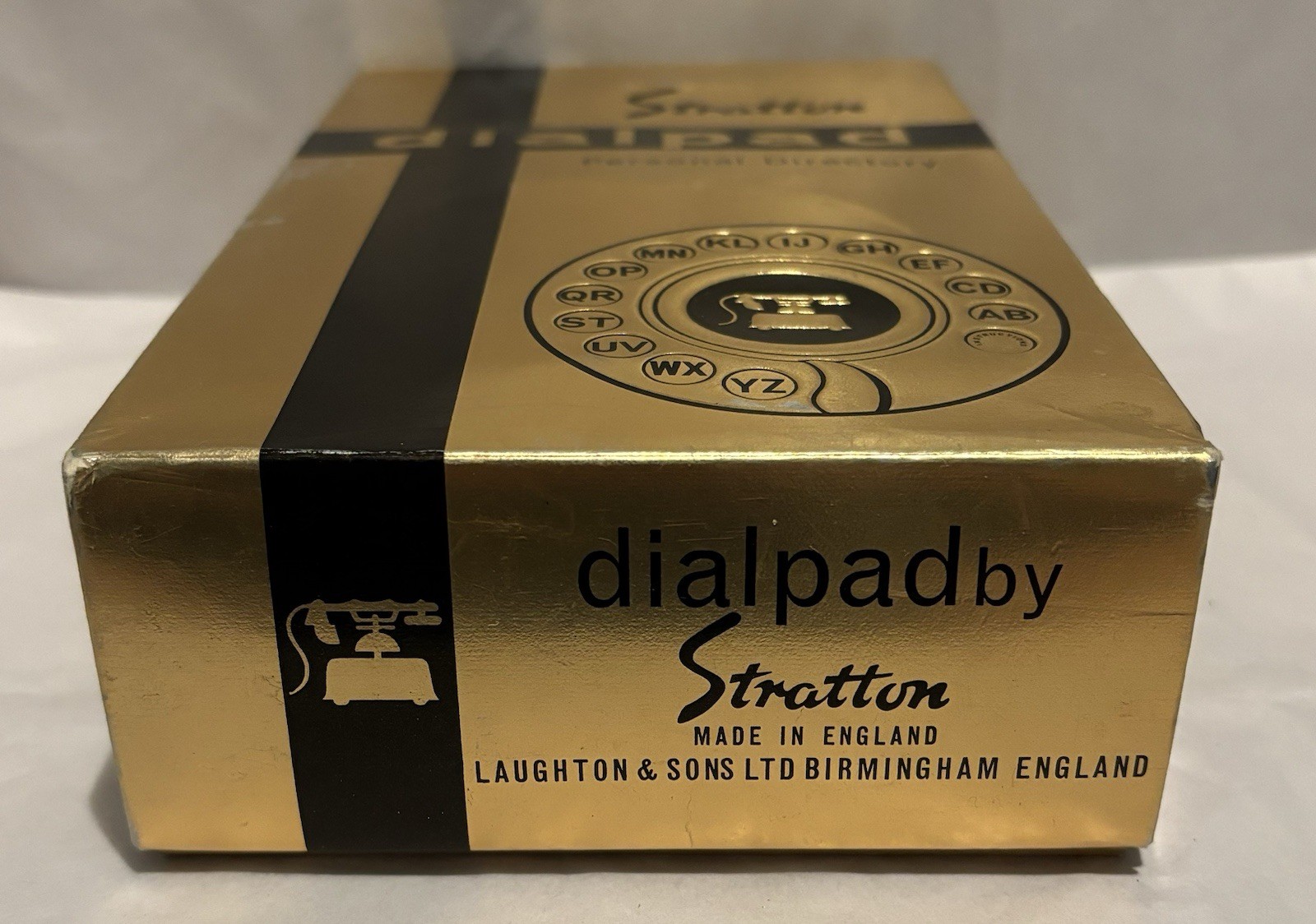 1950s Rare YELLOW DIALPAD BY STRATTON MADE ENGLAND MECHANICAL ADDRESS BOOK MIB