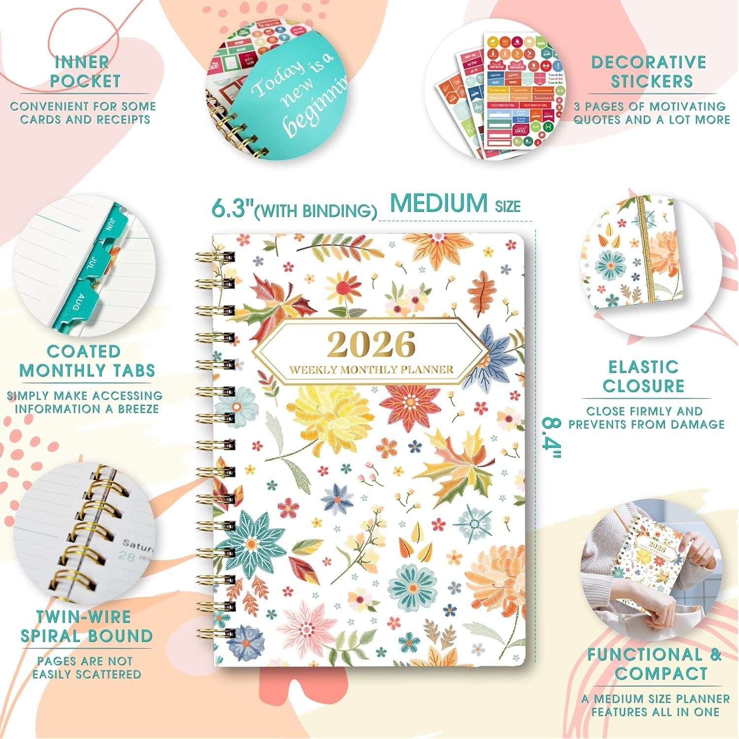 Sophisticated 2026 Planner: 144 Pages of Daily, Weekly & Monthly Planning Ease