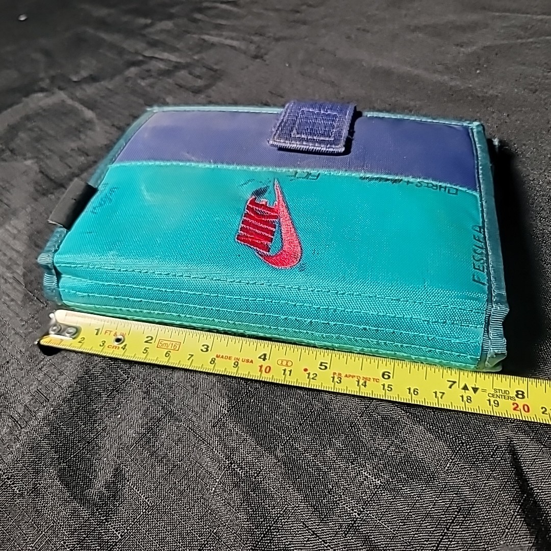 VINTAGE NIKE MEAD MINI BINDER STUDENT PLANNER DARK BLUE/ TURQUOISE NYLON 1994