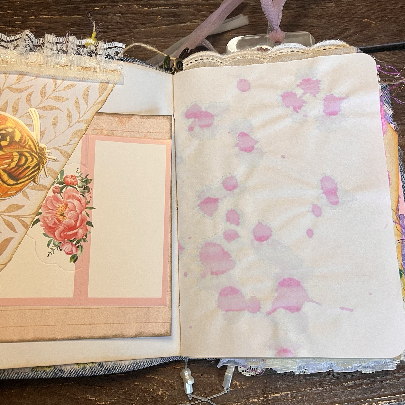 Junk Journal Floral Faith Christian Boho Denim Cottage Core 3 Sig Softcover