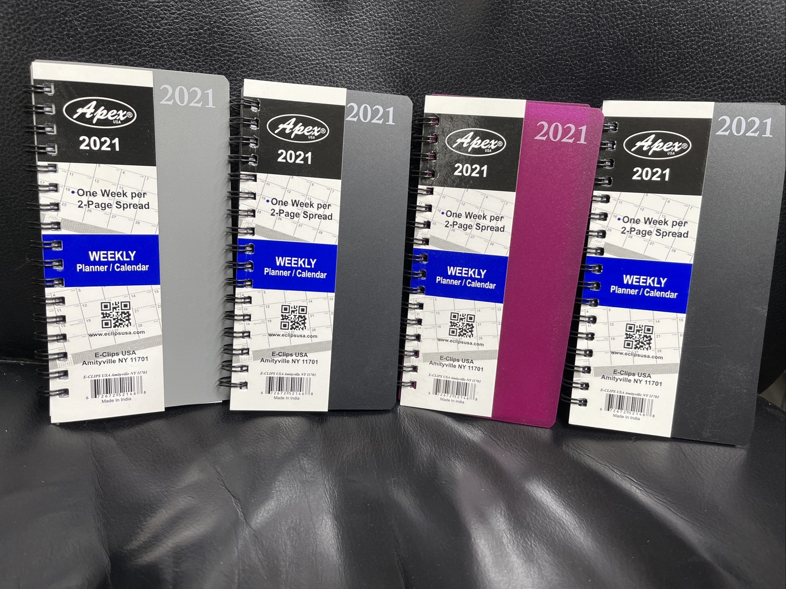 4-2021 Weekly/Monthly Pocket size Spiral planner, Vinyl Cover, 3-1/2 in x 6-1/4