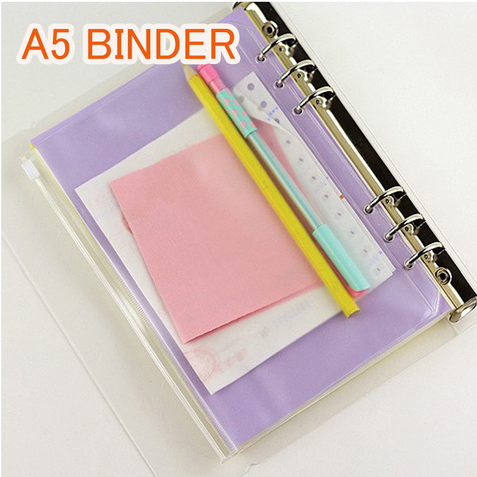 DY.2ten A5 6-Hole Binder Notebook Refills Set – 135 Sheets Square Paper