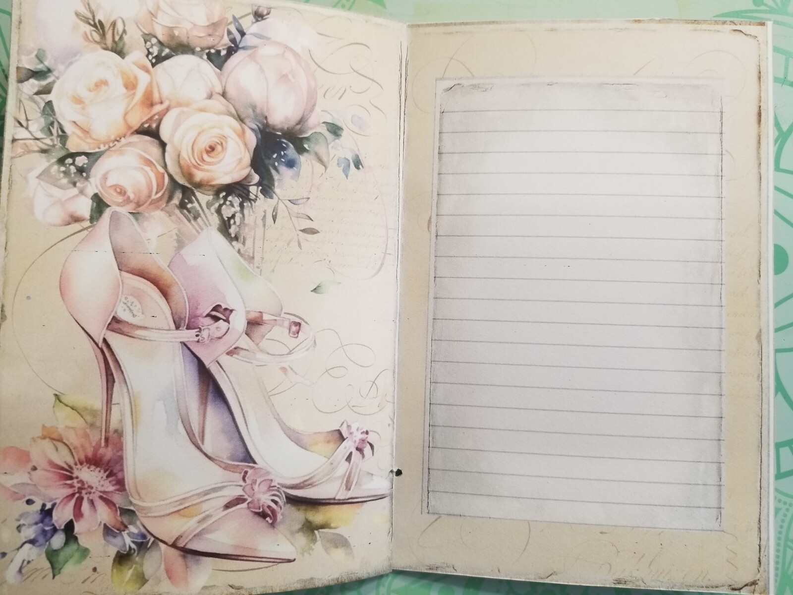 Junk Journal Blank Booklet “I DO” HANDMADE Wedding Cards, Pockets,