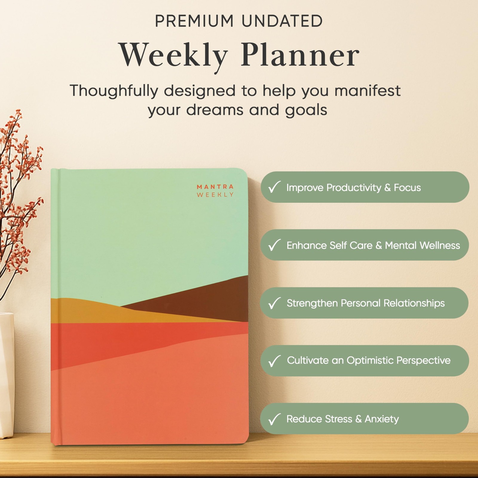 2026 Planner, Daily Journal & Gratitude 5″ x 8″, Morning Print