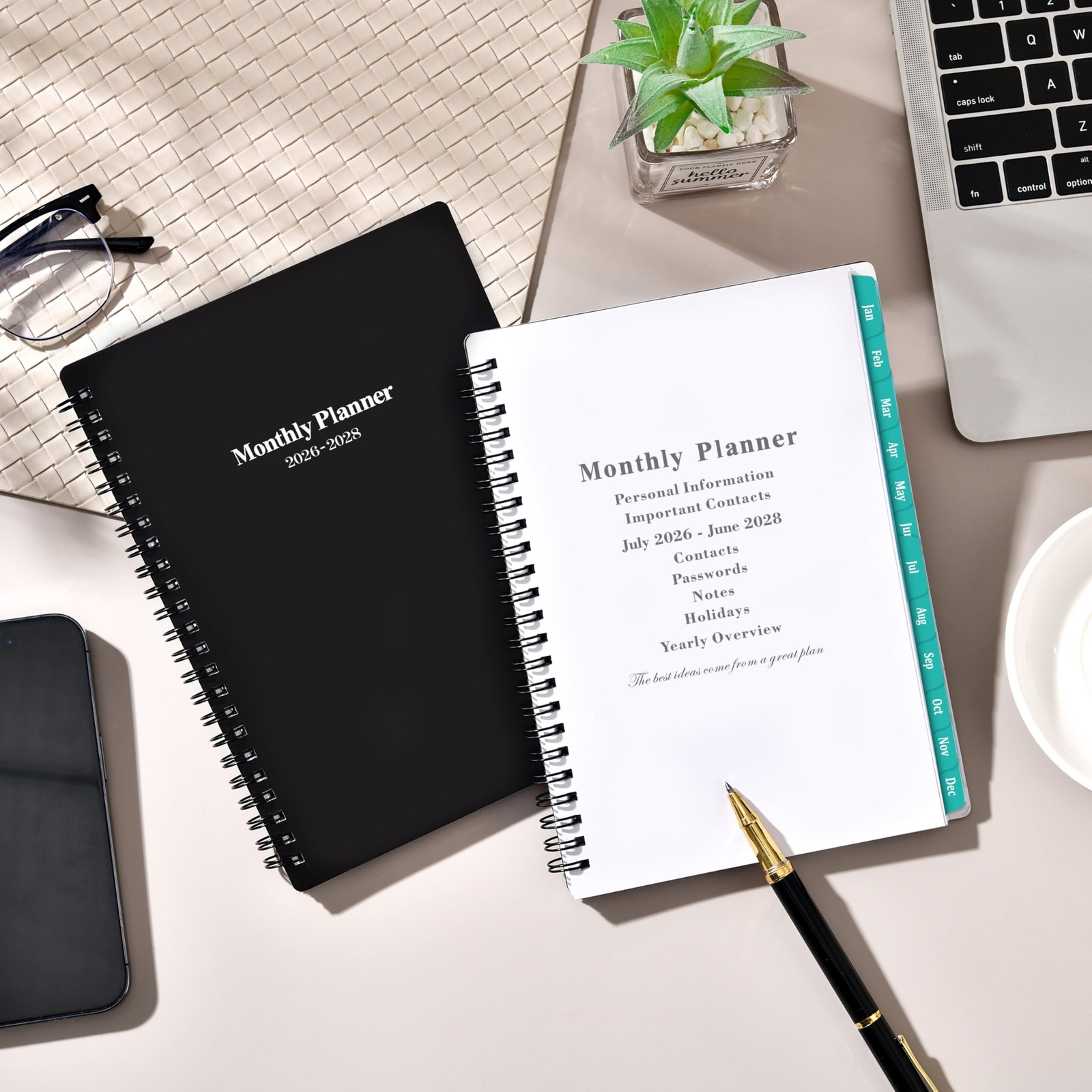 2026-2028 Monthly Planner/Calendar – 6.3″ x 8.4″(A5 Size) Small x 8.4″