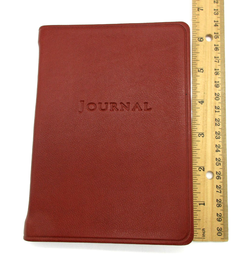 Journal 4×6″ Flexible Leather Cover 240 Lined Pages Graphic Image $60 Clay