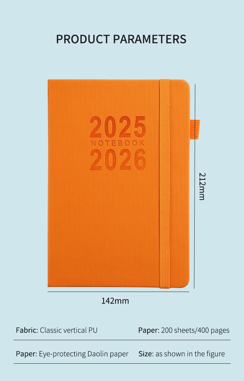 2025-2026 Daily Planner Book English Version Time Management Birthday Gift