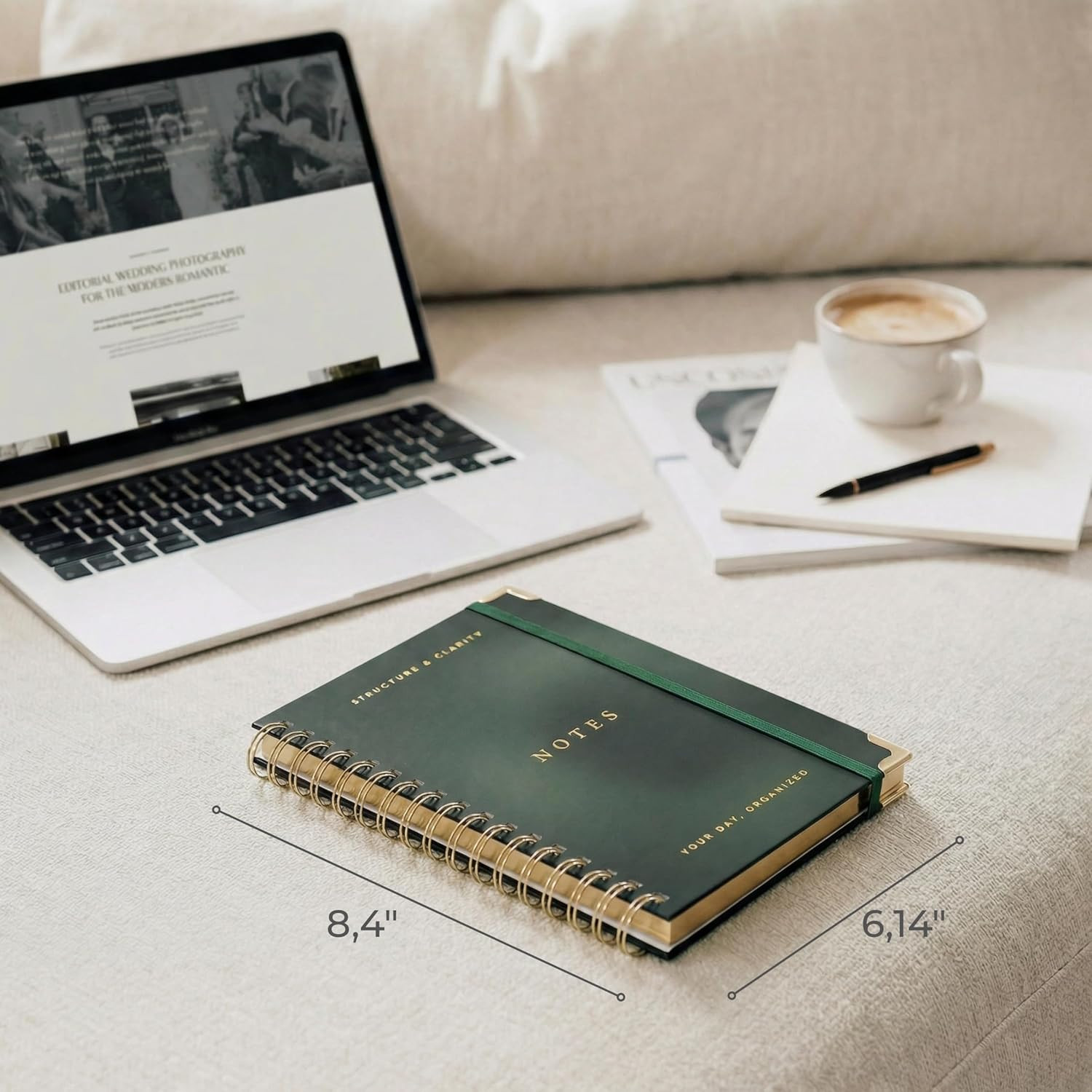 Aesthetic Daily Planner And Notebook With Hourly Schedule – Beautiful Spiral To