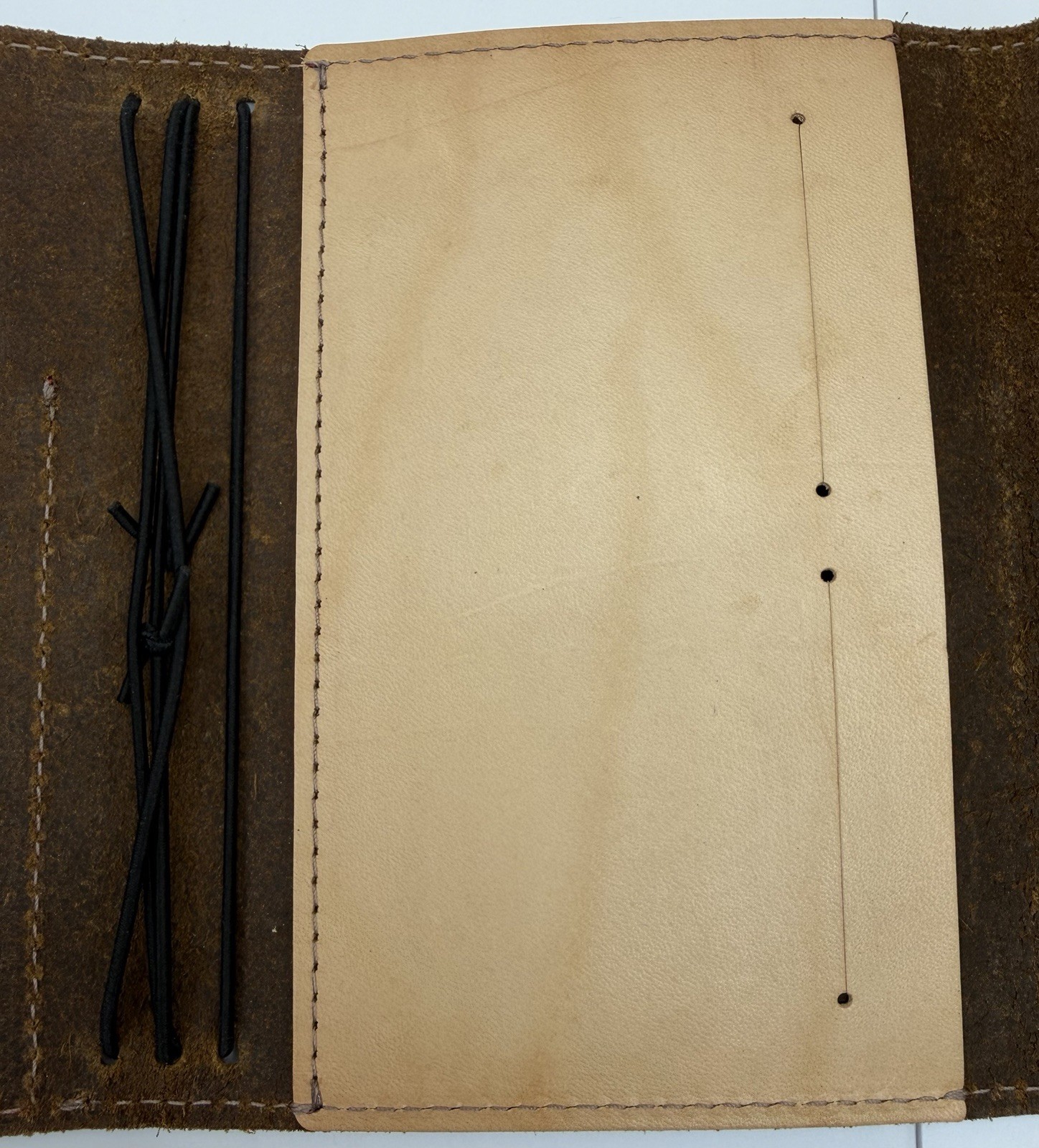 Sojourner Pocket Plus Traveler’s Notebook Brown Leather 4 Elastic Folio TN