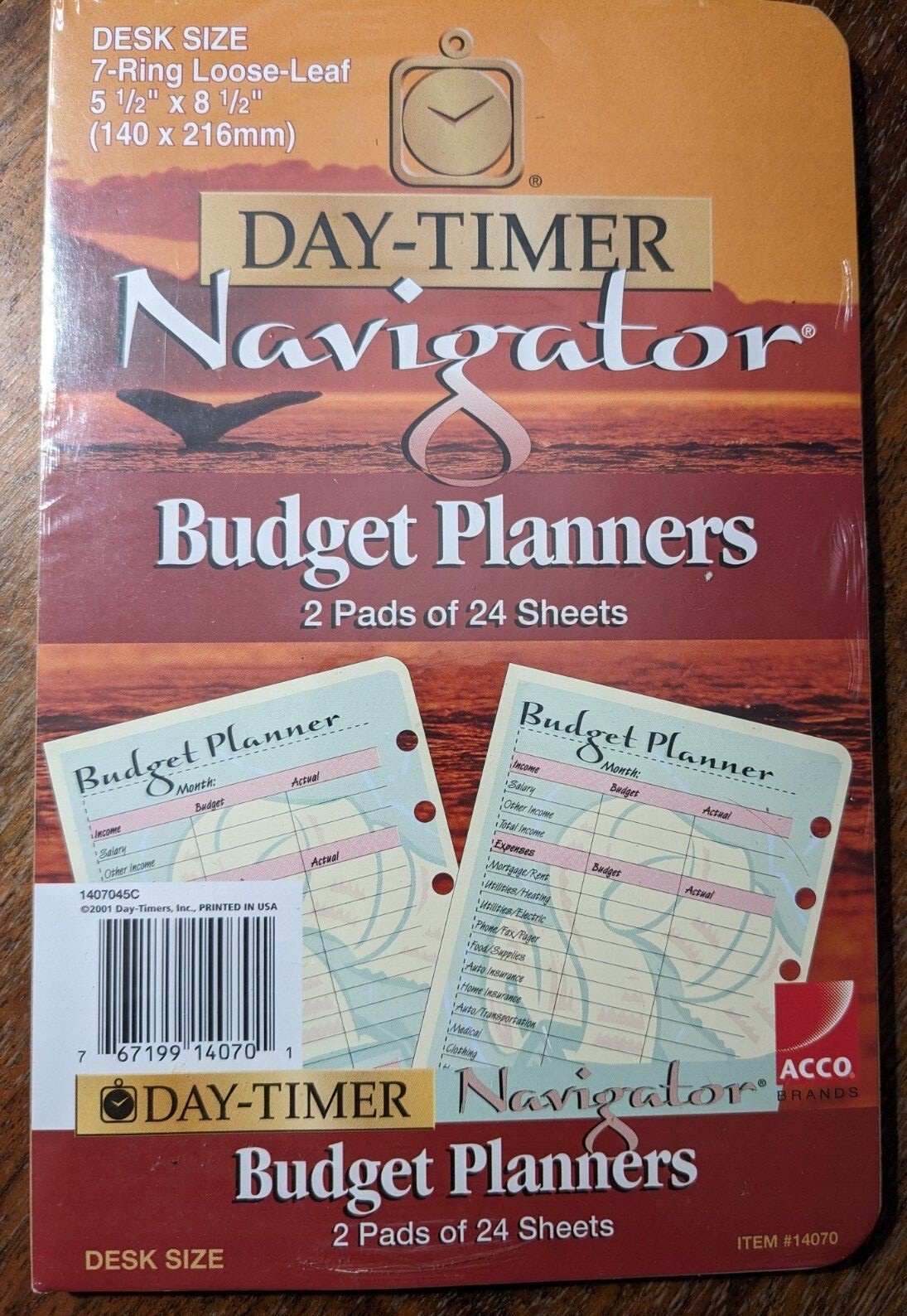 Vintage 2001 Day-Timer Navigator Budget Planner Pads – 5.5 in X 8.5 in