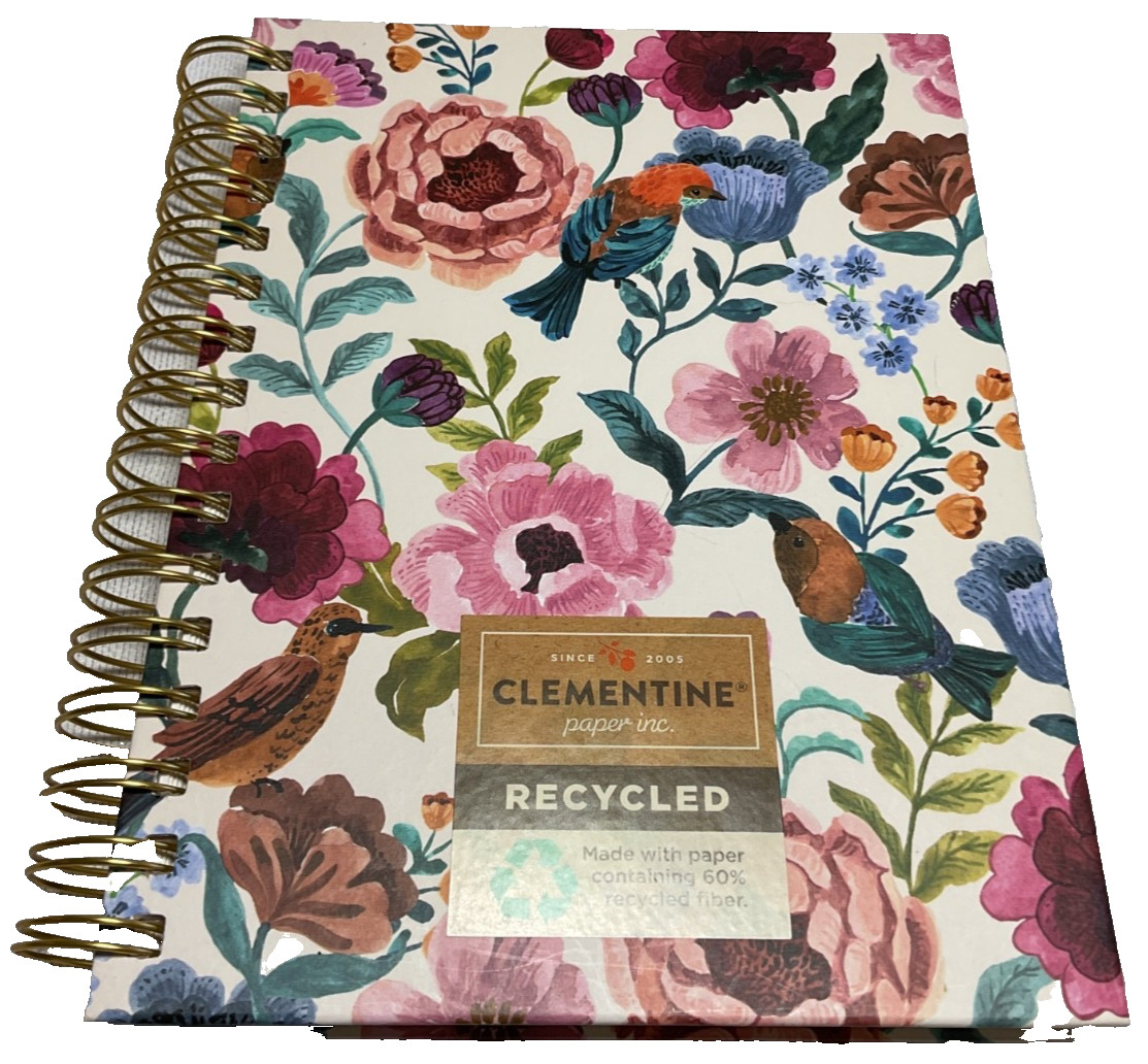 CLEMENTINE PAPER INC JOURNAL LINED BIRDS FLOWERS NWT