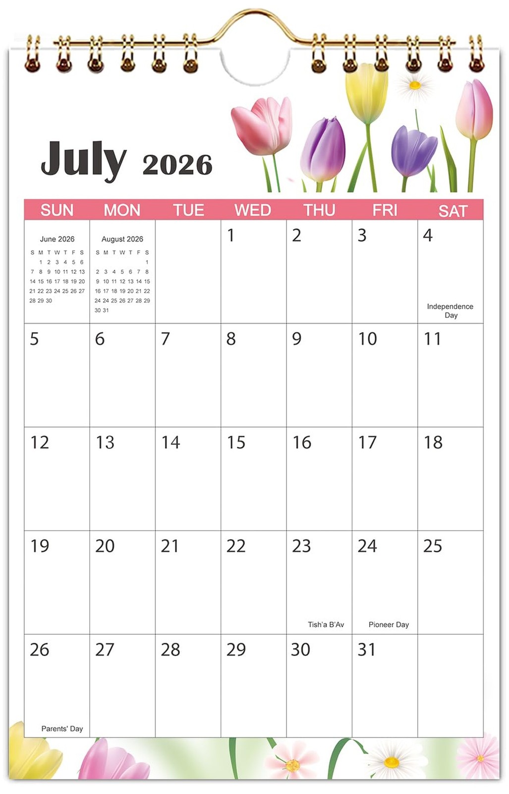 Mini Calendar 2026-2027, 18 Month Small Wall Calendar from July 2026 to Decem…