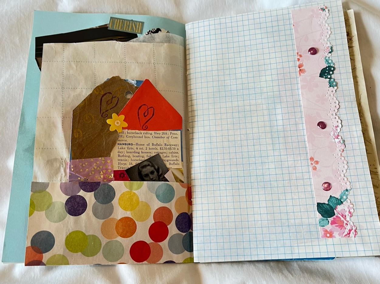 Junk Journal Cats & Dogs Theme, 6×9” Handmade, Paper Ephemera Tucks Embellished