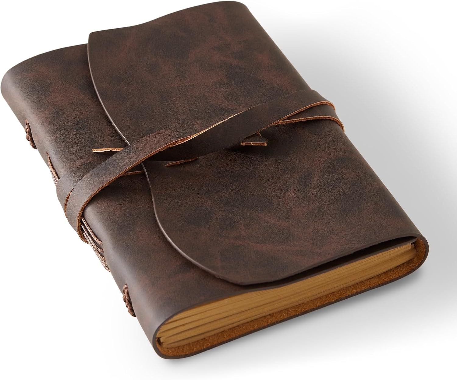 Leather Journal Notepad, Small Notebook 4.8×6.5 Inches, Mini Journal, Retro …