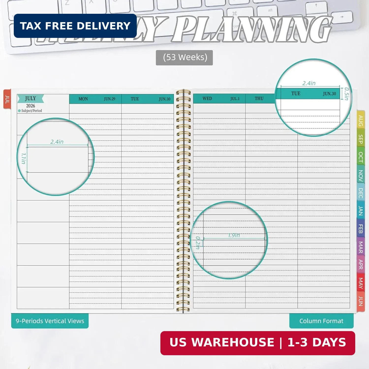 Teacher Planner 2026-2027 – Teacher Planner 2026-2027 Academic Year, 8.7″ x 10.8