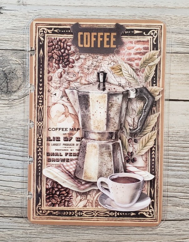 Stamperia Coffee & Chocolate Cardstock Bookmark For TUL Arc 8 Disc Planners #3