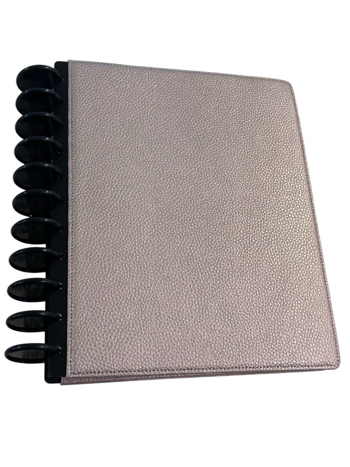 TUL Discbound Rosy Pink Letter Notebook With Pebbled Leather Cover Pre-owned EUC