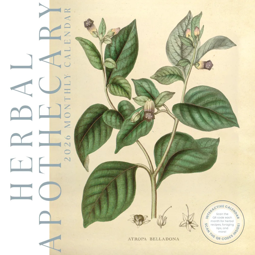 Herbal Apothecary Calendar 2026 | 12″ x 24″ 12 Month | Marble City Press