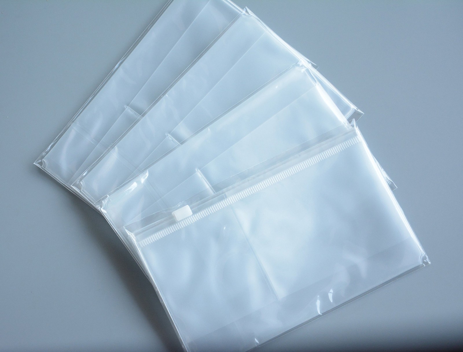 Set of 4 Zipper Pocket Refill Pack Plastic Clear Inserts Pouch for Notebook, …