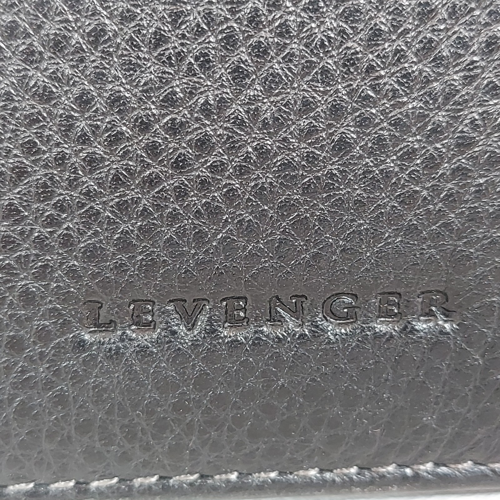Set/2 LEVENGER Leather/Plaid Executive Portfolio Document Organizer Monogrammed