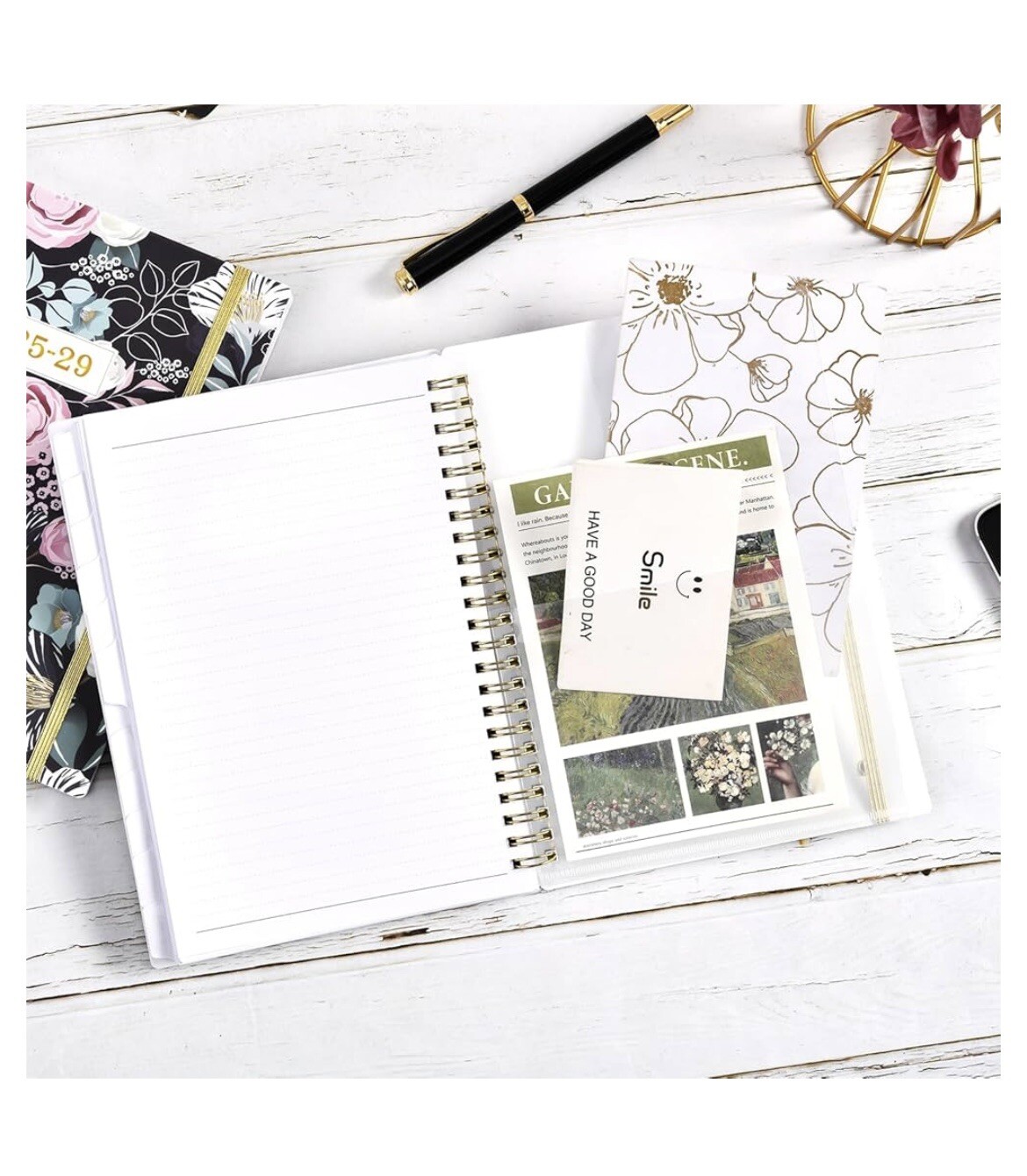 5-Year/60-Month 2024-2028 Monthly Planner Spiral Bound Floral 8.5” x 6.4” NWT