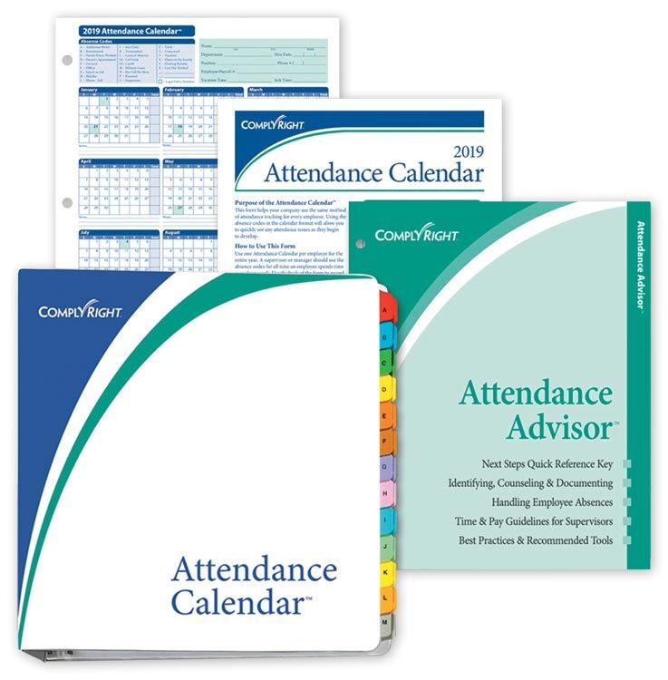 A1411W Attendance Calendar Kit 8 1/2 x 11″ QTY 25